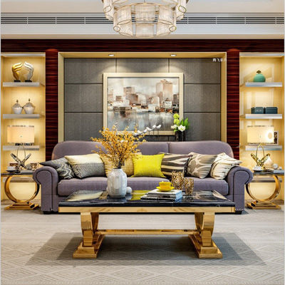 kaufen Höhe 0,45m Quadrat Marmor Kaffeetisch mit Edelstahlbeinen online manufacture