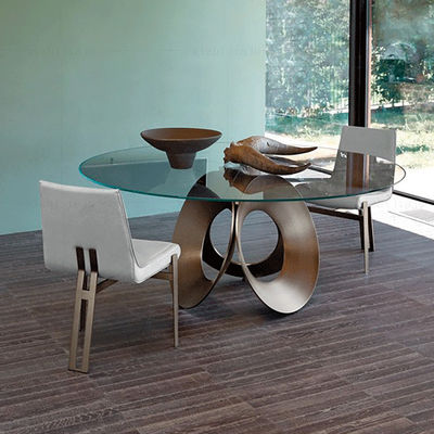 kaufen Marmor Bankettsaal Restaurant Rundes Esstisch mit Edelstahlbeinen online manufacture