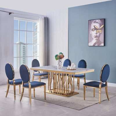 kaufen Moderner Luxus aus Edelstahl Marmor Wohnung Platz Esstisch online manufacture