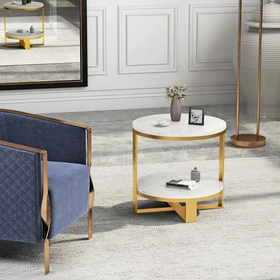 kaufen Italienischer Minimalist Edelstahl Marmor Rundsofa Randtisch online manufacture