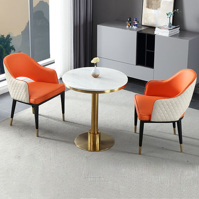 kaufen Marmorverhandlungstisch mit Edelstahlkonstruktion für Hotels online manufacture