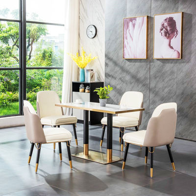 kaufen Quadratischer Marmor-Oberteil aus Edelstahl-Verhandlungstisch für Hotels online manufacture